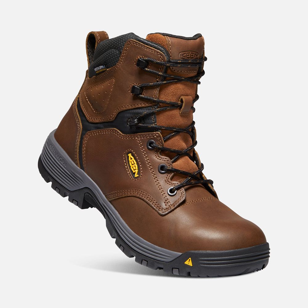 Keen Trekking Bot Erkek Kahverengi - Chicago 6\" Waterproof (Carbon-Fiber Toe) - Türkiye GRCA56037